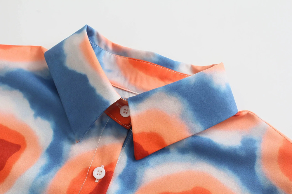 Spring Printed Loose Fit Casual Shirt